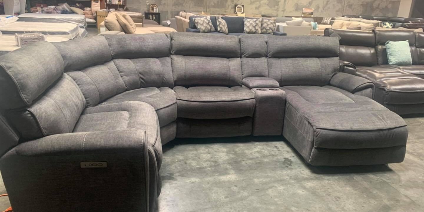 hutchenson-5-pc.-fabric-chaise-sectional-with-1-power-recliner-1-recliner-chais.jpg Hutchenson 5 Pc. Fabric Chaise Sectional with 1 Power Recliner, 1 recliner chais