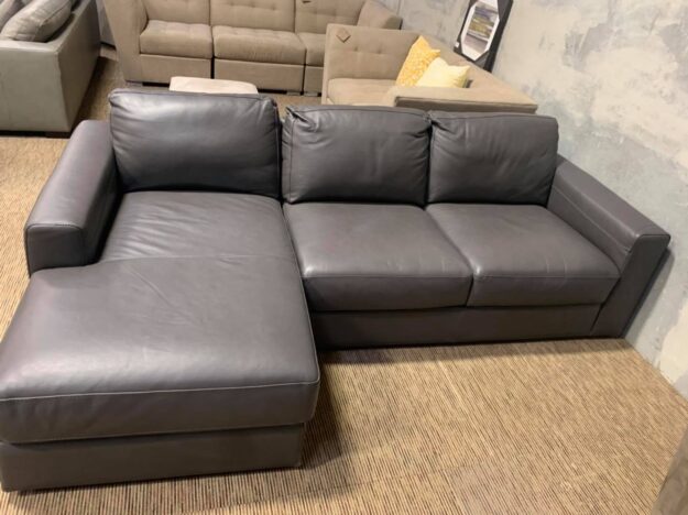 Chateau d’Ax leather 2 piece sectional Couch $1299