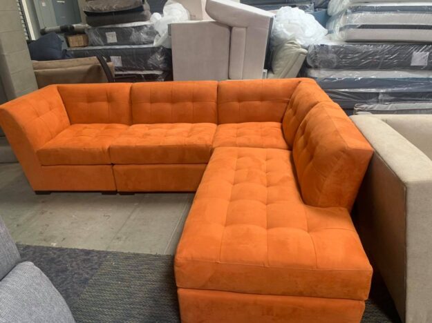 Roxanne urban suede tango 4 piece sectional Couch With chaise $699