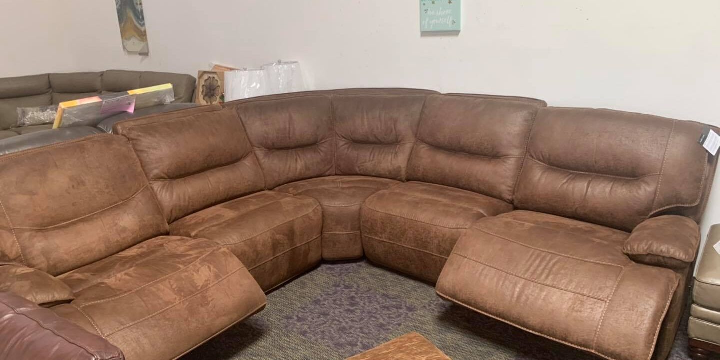 felyx-5pc.-fabric-sectional-sofa-with-2-power-recliners-power-headrests-and-usb.jpg Felyx 5Pc. Fabric Sectional Sofa With 2 Power Recliners, Power Headrests And USB