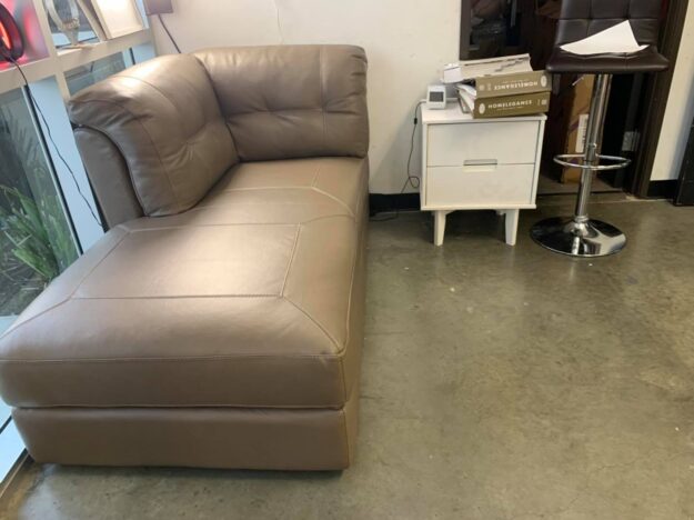 Chateau Italian Leather chaise $150