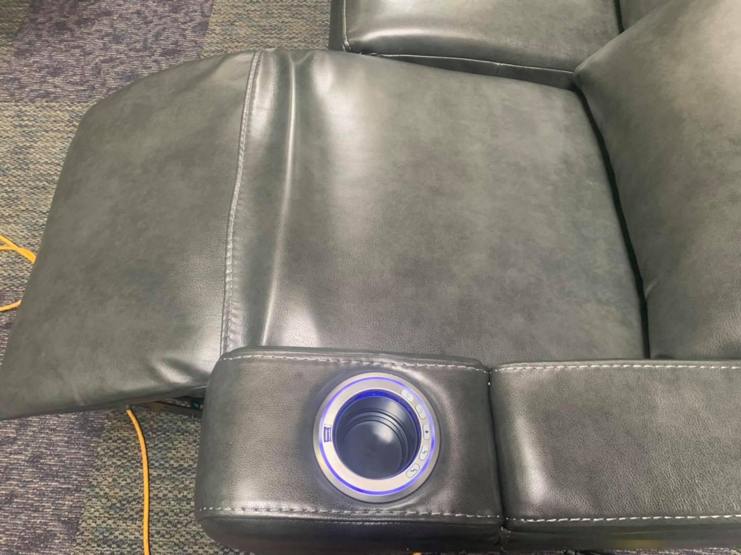 oaklyn leather sofa with power recliners