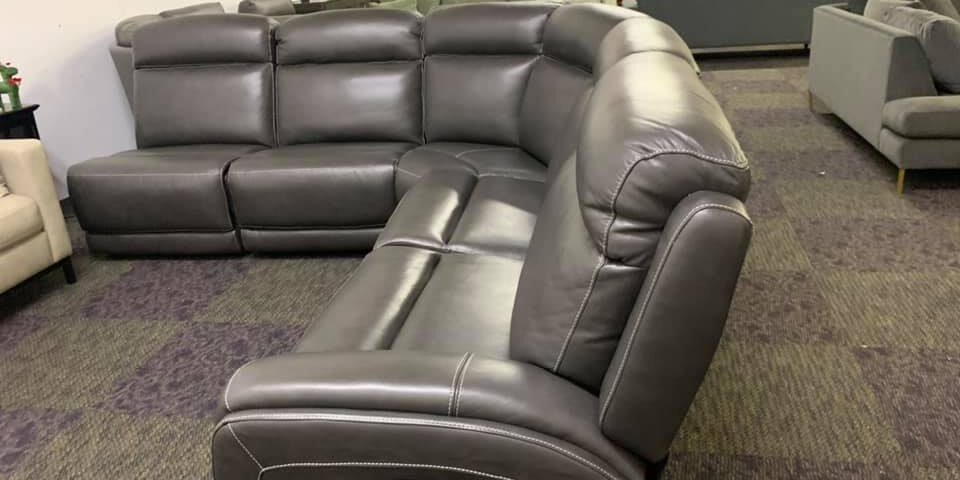 winterton 6 pc leather sectional sofa