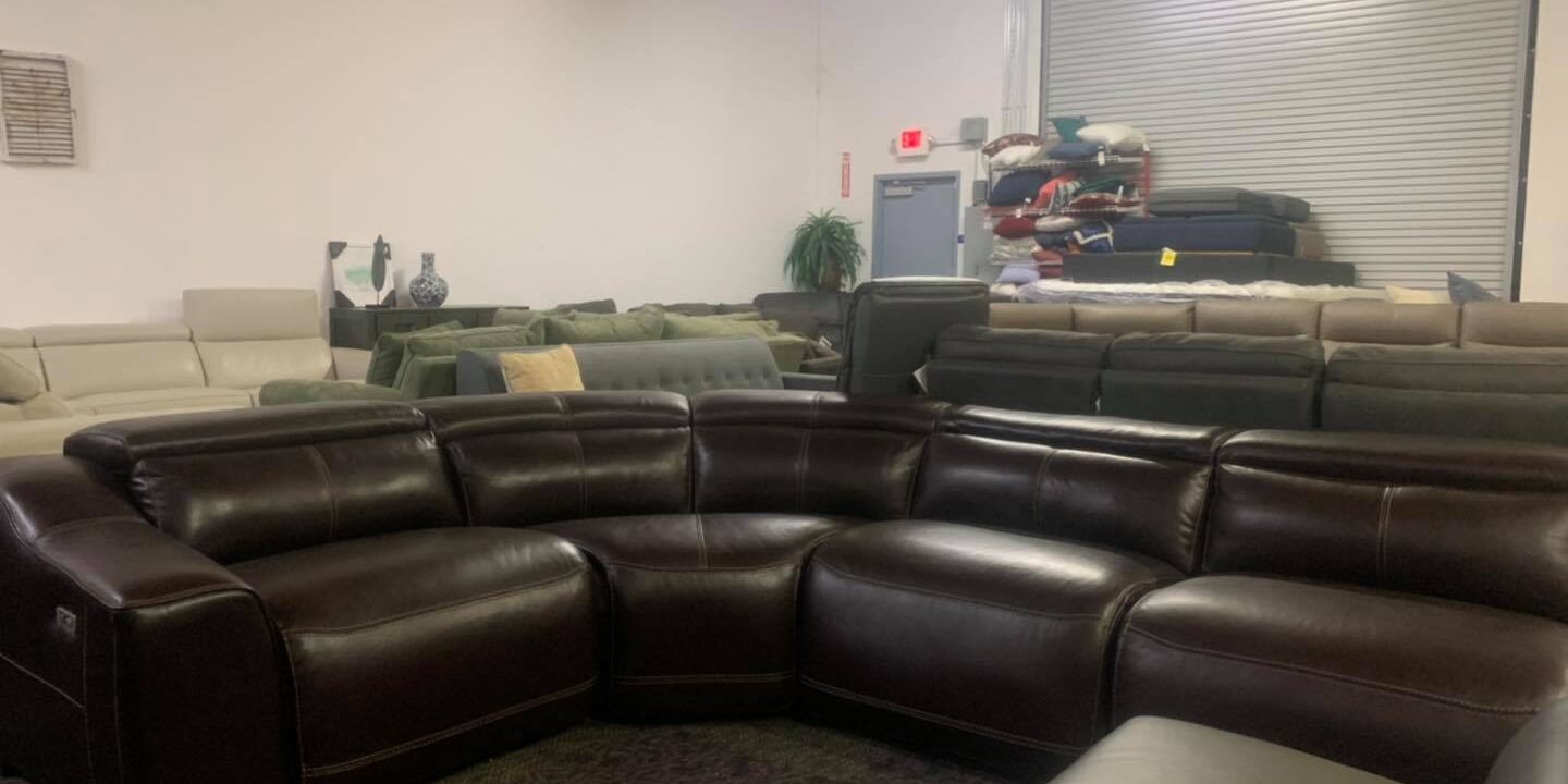 Ruthin 4 Piece Leather sectional couch $1499