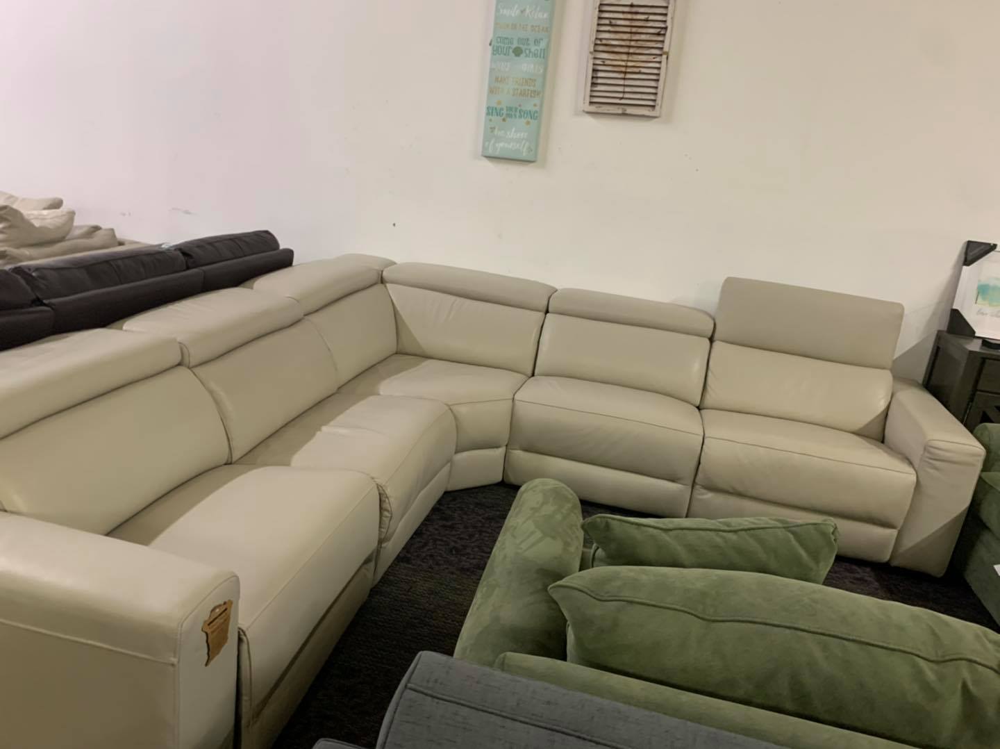 macys nevio 5-pc leather sectional sofa