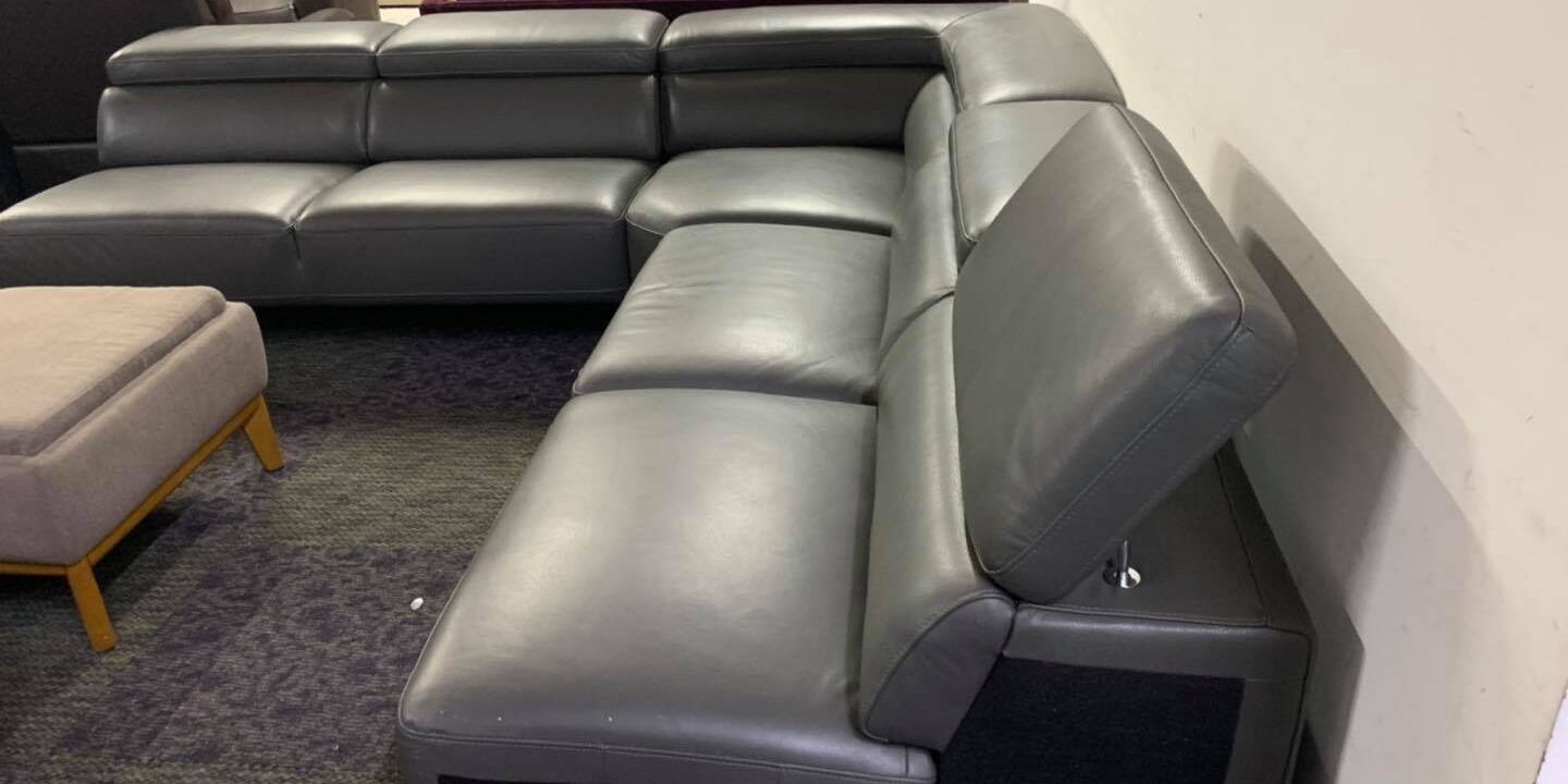 Mossley 3 Piece leather sectional couch $799