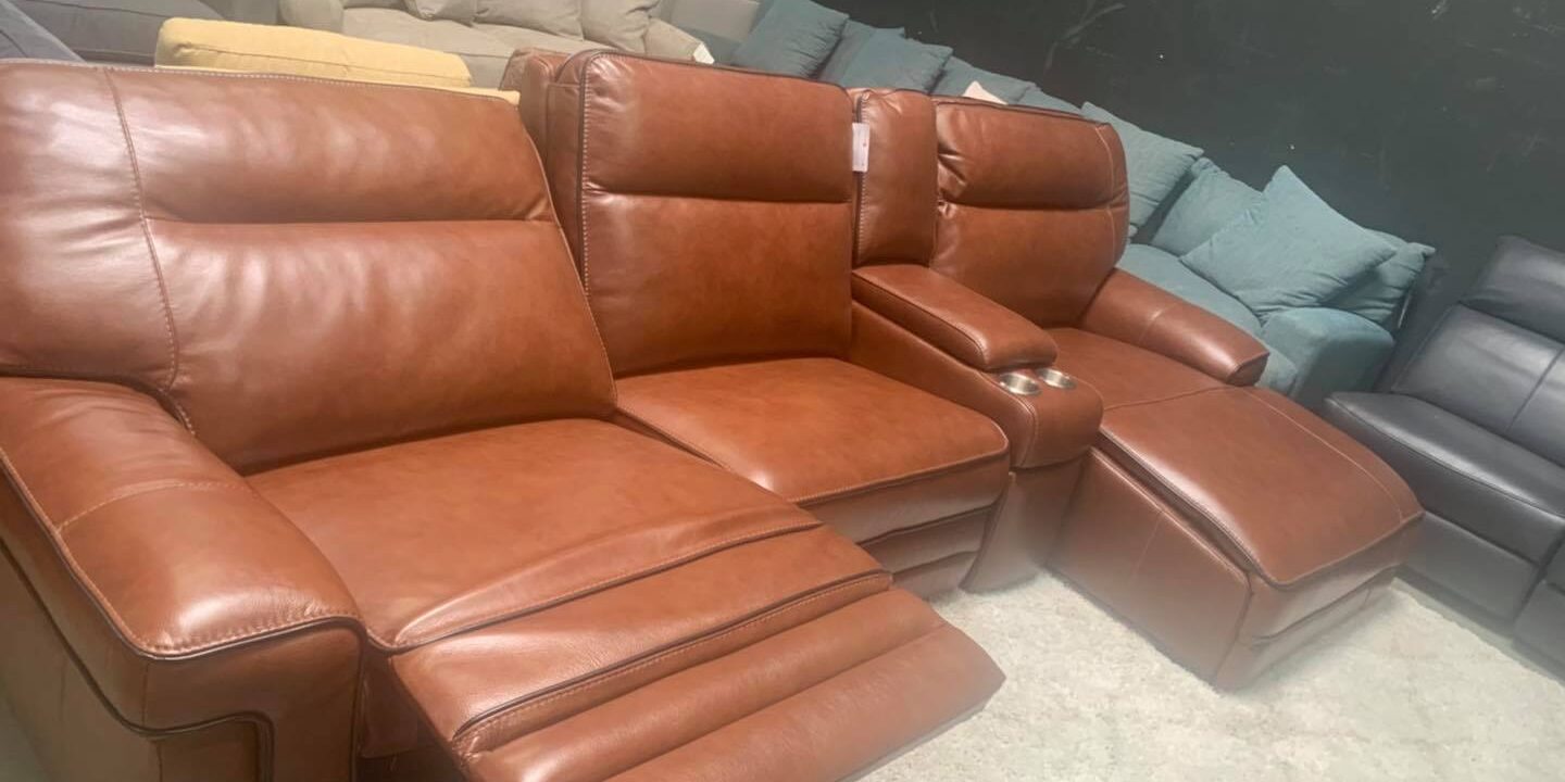myars 91 inch leather sofa