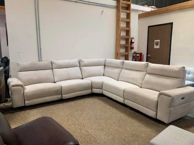 raymere-5-piece-fabric-sectional-couch-with-2-power-recliners-and-power-headrest.jpg Raymere 5 Piece Fabric Sectional Couch With 2 power recliners and power headrest