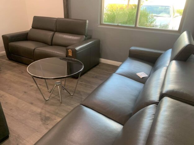 Nevio 6 Piece Leather seSofá 122”x40”