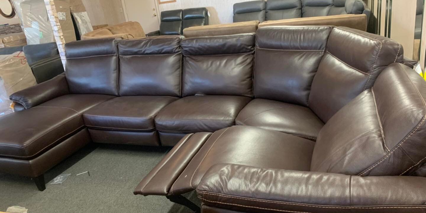 pirello 3-pc leather sectional sofa