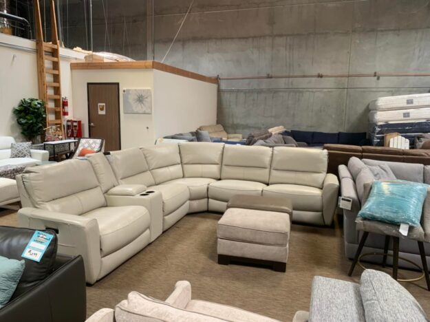 danvors-6-piece-leather-sectional-couch-with-4-power-recliners-power-headrests.jpg Danvors 6 Piece Leather sectional couch with 4 power recliners, power headrests