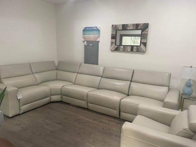 Nevio 5pc leather sectional $1,789