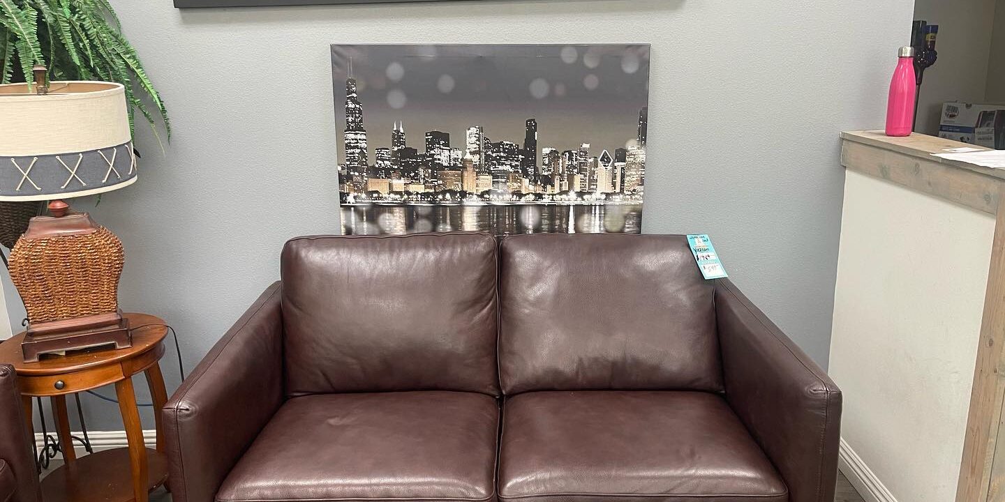 Yazlan leather sofa and loveseat $1,398