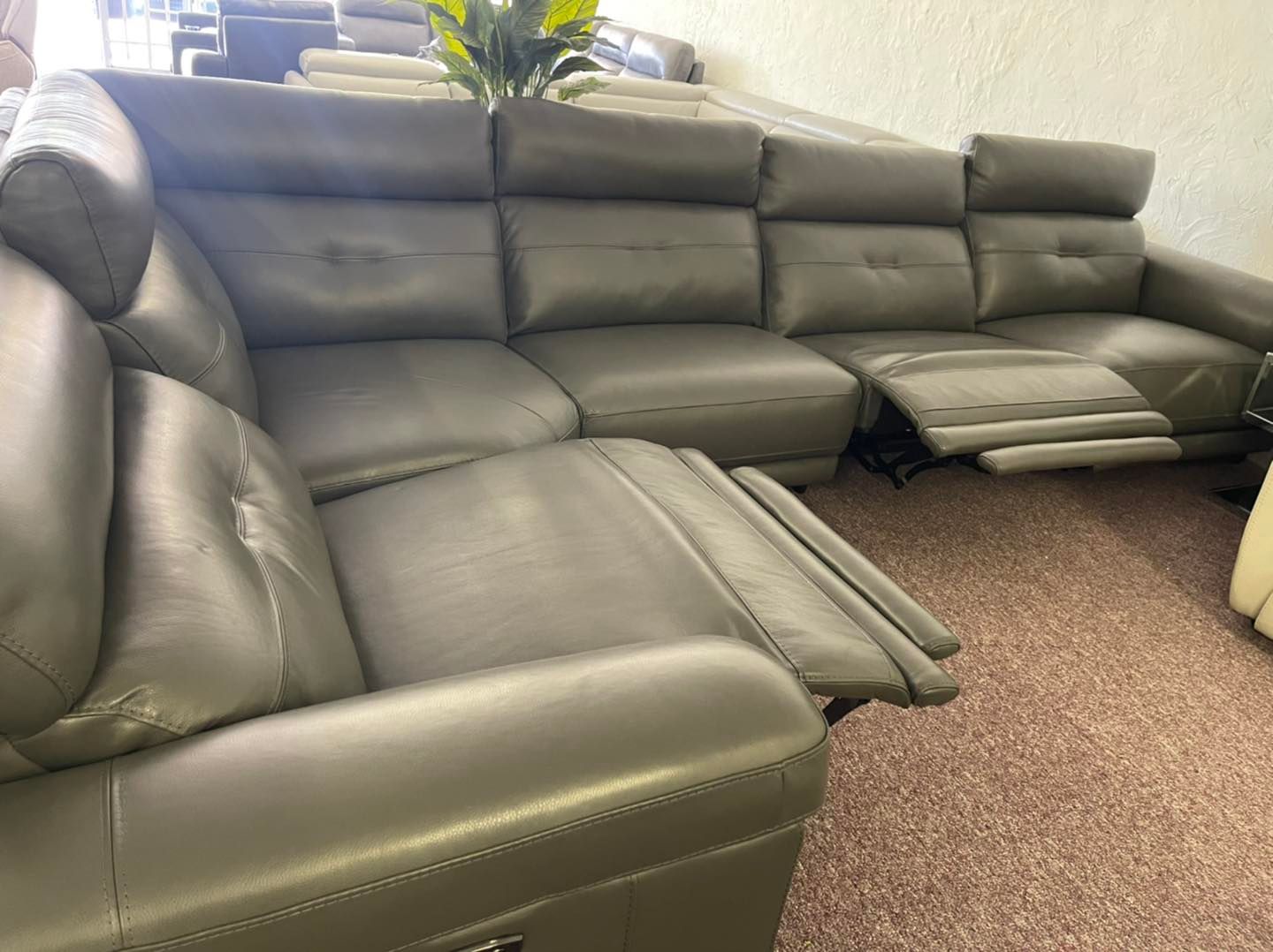 Jazlo 5 piece leather sectional with 2 power recliners 1,799 Corona