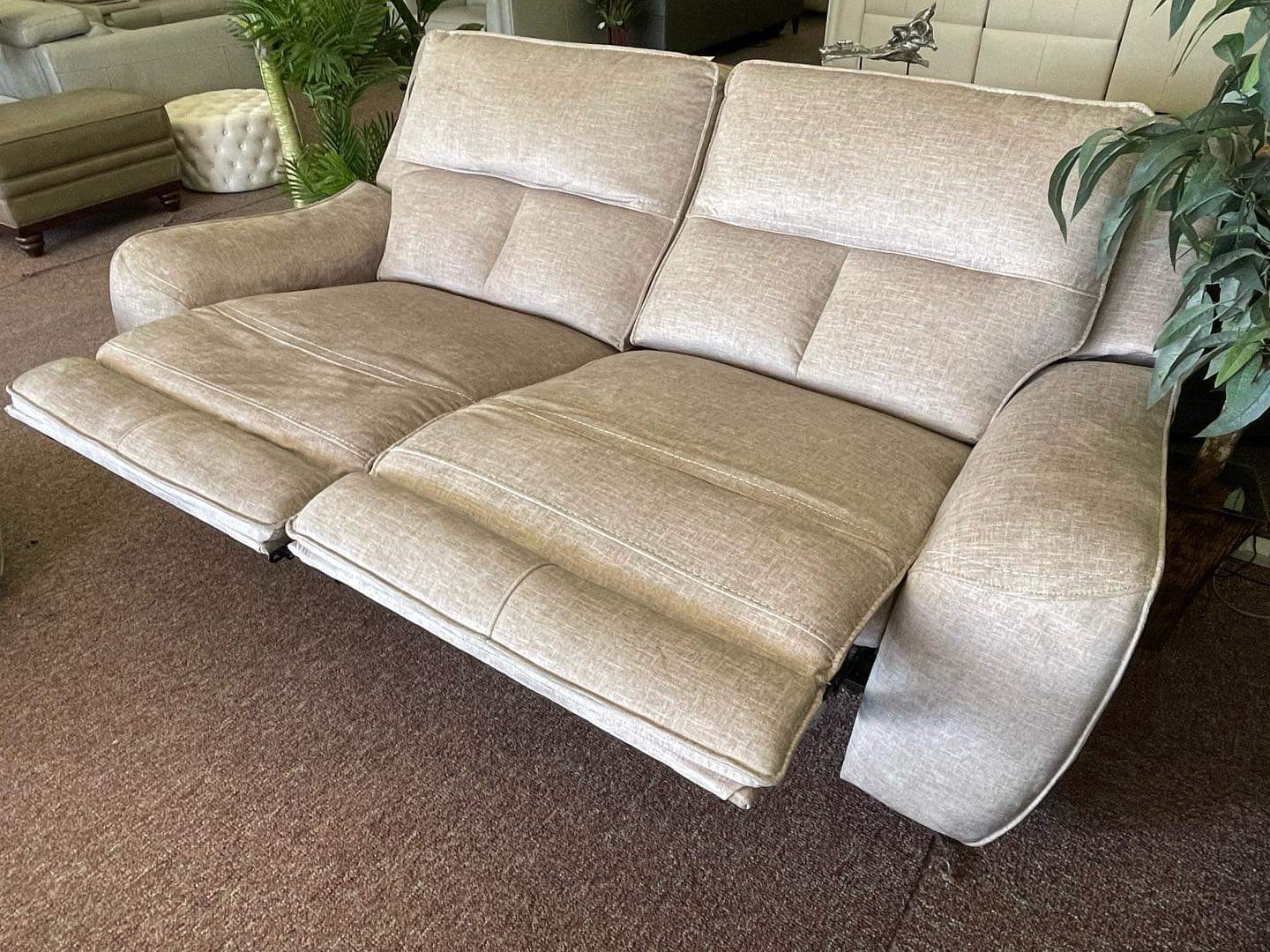 Terrine 2 pc fabric sofa with power motion recliner 799 Corona Deals