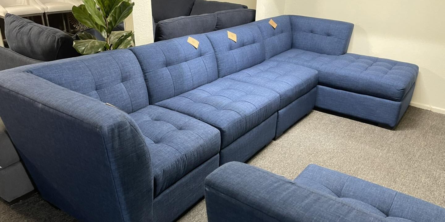 Roxanne 5 pc fabric sectional with a chaise $799